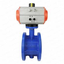 Bundor DN200 class 150# ductile iron pneumatic actuator flanged connection butterfly valve